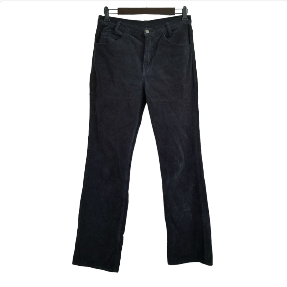 Brandy Melville Navy Slate Corduroy Straight Fit Pants Size Medium